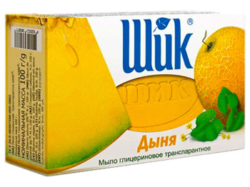Мыло глицериновое транспарантное ШИК Дыня 100г