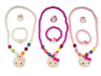 Набор для девочек "Hello Kitty" (кулон, браслет, кольцо)