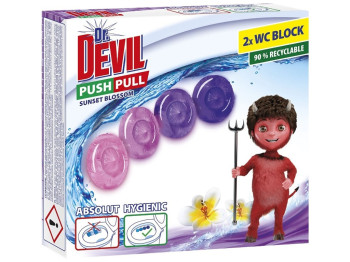 Гелеві кульки без кошика Dr.Devil WC Push Pull Gel Sunset Blossom, 2шт х 20г