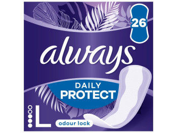 Прокладки ежедневные Always Daily Protect Long Нейтрализация запаха, без крылышек, 3 капли, 26шт