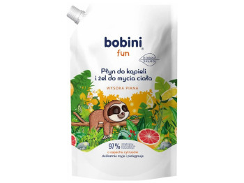 Гель для ванны и умывания Bobini Fun с цитрусовым ароматом, 500мл, дойпак