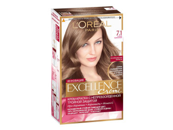 Краска для волос "Excellence Creme" повышенной устойчивости, оттенок 7.1