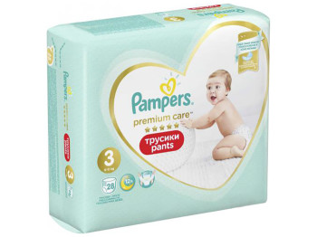 Подгузники-трусики Pampers Premium Care Pants Midi (6-11кг) 28шт