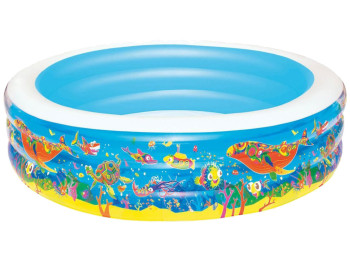 Бассейн детский надувной круглый Скат Kiddie Pools. Bestway 51122