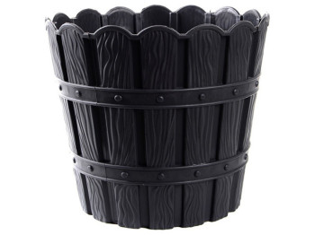 Горщик для квітів Violet House 1046 Bamboo Dark Grey, з дренажем, 3л, 8690070086060