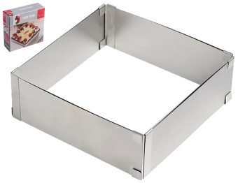 Форма для випічки Квадрат, розсувна, 10-18х5см