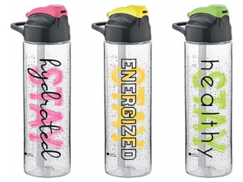 Бутылка для воды с трубочкой 630мл