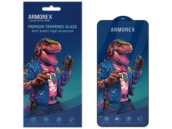 Защитное стекло ARMOREX 5D High-Alum Antistatic Xiaomi A3/Redmi12c/10c/Poco C55/PocoC40 Цвет Черный