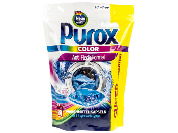 Капсулы для стирки Purox Color для темного и цветного белья 30х20г