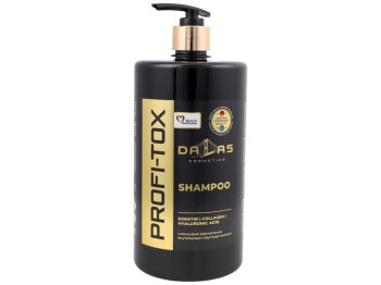 Шампунь Dalas Cosmetics Profi-Tox, з кератином, колагеном та гіалуроновою кислотою, 1000мл