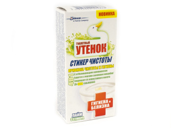 Стикер чистоты для унитаза "Туалетный утенок" с хлор-актив. комп. "Лайм" 3шт