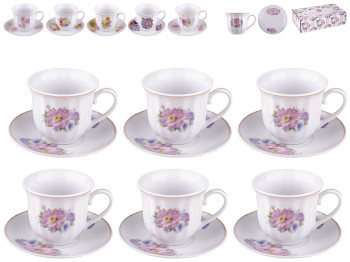 Набор чайный 12 предметов Silva (чашка 170мл, блюдце 12,5см)