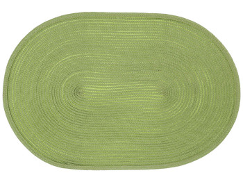 Серветка сервірувальна (плейсмат) Casual овальна, колір - зелений лайм, 44x30см