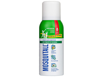 Аэрозоль от комаров, клещей, слепней Mosquitall Защита для взрослых. Для отдыха на природе 100мл