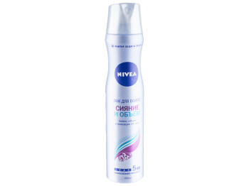 Лак для волосся Nivea "Сяйво і об'єм" блиск, об'єм і фіксація 24г, з фактором захисту волосся 250мл