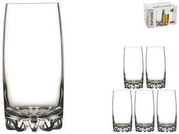 Набір келихів для соку Pasabahce Sylvana, скло, 390 мл, колір прозорий (ціна за 6 шт)