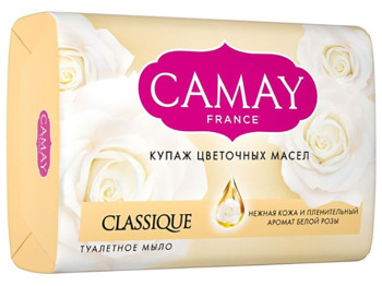 Мыло туалетное Camay Classique с ароматом белой розы 85г
