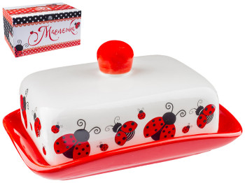 Маслянка для вершкового масла "Божа корівка" 17,2х12,3х8,5см
