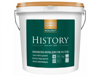 Краска интерьерная латексная Kolorit History (база А) 0,9л