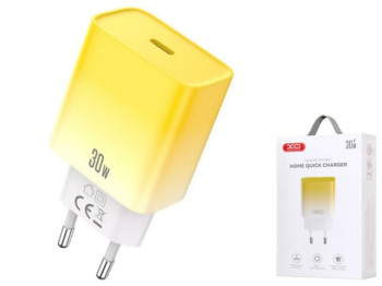 Сетевое Зарядное Устройство XO CE18 1Type-C PD/QC 30W, Цвет Желтый