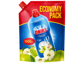 Гель для мытья посуды Oniks, концентрат, яблоко, дой-пак, 1 л