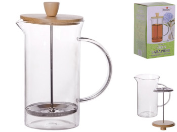 Заварник-пресс стеклянный Stenson Queen 1л 10,5х17х21см