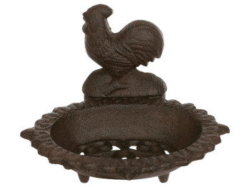 Мыльница Петух, чугун, 16×12,5×11,5см, цвет коричневый
