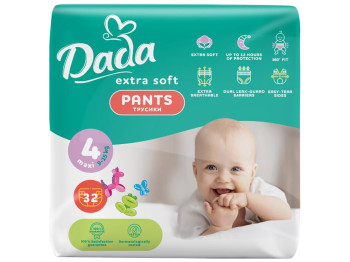 Підгузки-трусики Dada Extra Soft Maxi розмір 4 (9-15кг) 32шт