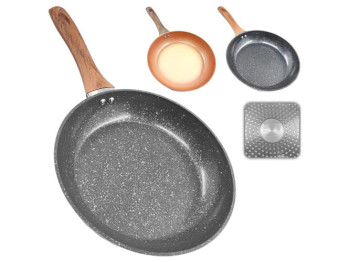 Сковорода литая керамика Meteorite инд.дно, 20x4см