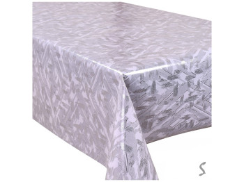 Клейонка Aura, на тканинній основі, ПВХ, 1,40×20м, дизайн Silver Geometry (ціна за рулон)