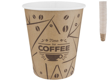 Стакан бумажный PRO service "Coffee Time" 175мл 50шт 43115400