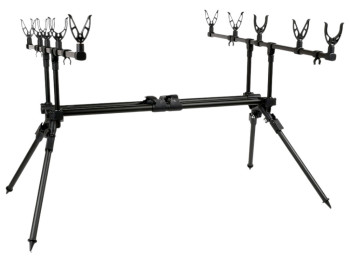 Род-под Sams Fish Maxi Carp в чехле, алюминий и нейлон, на 5 спиннингов, 75–140см, цвет черный