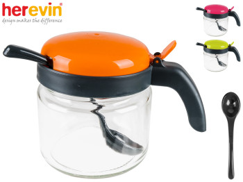 Банка скляна Herevin Spice Combine MIX з пластиковою кришкою і ложкою 300мл 79403