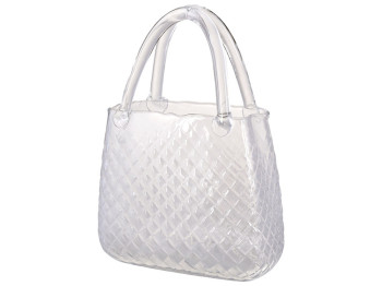 Ваза из прозрачного стекла в форме Сумочки, 16,5х8,5х28см