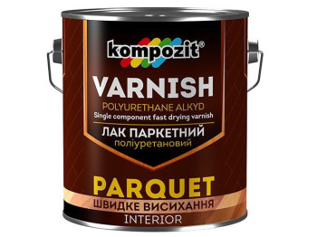 Лак паркетний поліуретановий Kompozit 0,7л напівматовий (Композит)