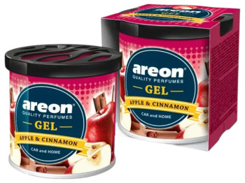 Ароматизатор повітря Areon Gel Can, гелевий формат, аромат яблуко та кориця, банка, 80г