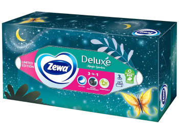 Серветки косметичні Zewa Family, 3х шарові, 90шт