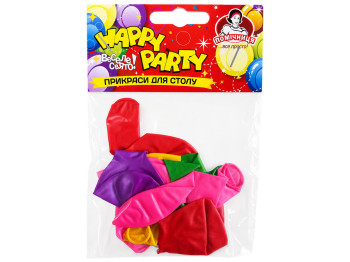 Шарики воздушные Помічниця Happy Party матовые разноцветные, 10 шт