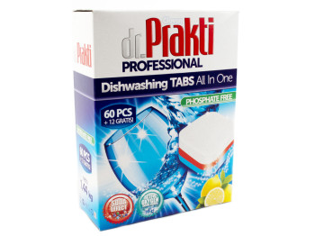Таблетки для посудомоечной машины "Dr.Prakti" 60+12 шт