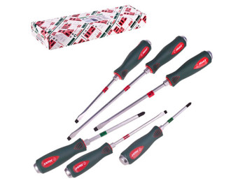 Набор отверток ударных HANS шлиц и крест 6 предметов 06500-6VG