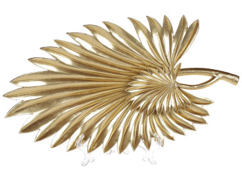 Декоративное блюдо в виде пальмового листа, 41см, цвет – золотой