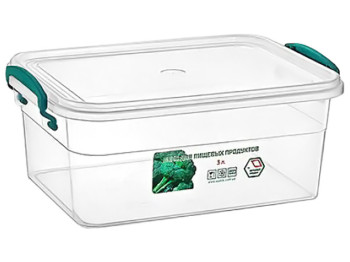 Контейнер пищевой с ручками 3л, 17,8x25x11см, NP-54