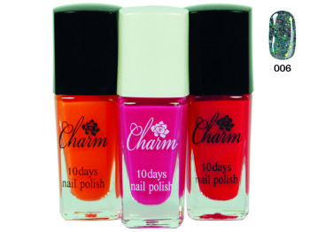 Лак для нігтів Colour intense NP-801 Charm №006 блискітки 9,5мл