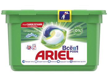 Жидкий гель в растворимых капсулах ARIEL Горный источний 12х23,8г