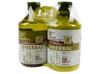 Органический набор O’Herbal Шампунь для тусклых и безжизненных волос 500мл+кондиционер 500мл