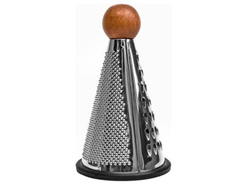 Терка конус с деревянной ручкой, 23см