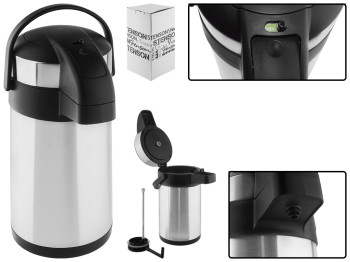 Термос "Stenson" залізний з помповим механізмом 3,5л