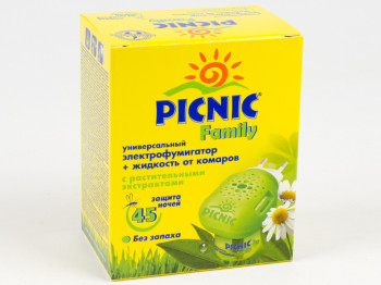 Фумігатор+рідина "Picnic family" без запаху до 45 ночей 30мл