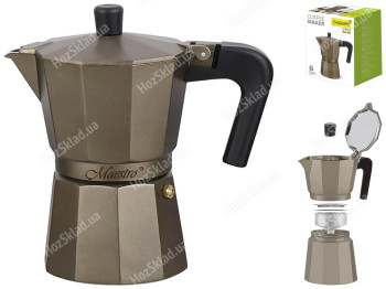 Кофеварка Maestro Espresso Moka, алюминивая, коричневая, 150мл