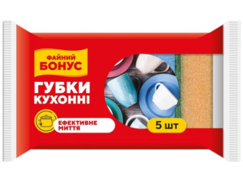 Губка кухонная Бонус, 5шт